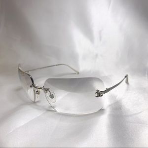 chanel clear sunglasses
